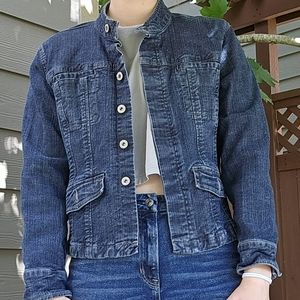darkwash jean jacket